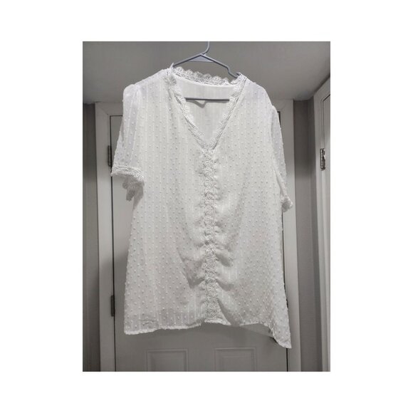 White Chiffon Blouse - Picture 1 of 1